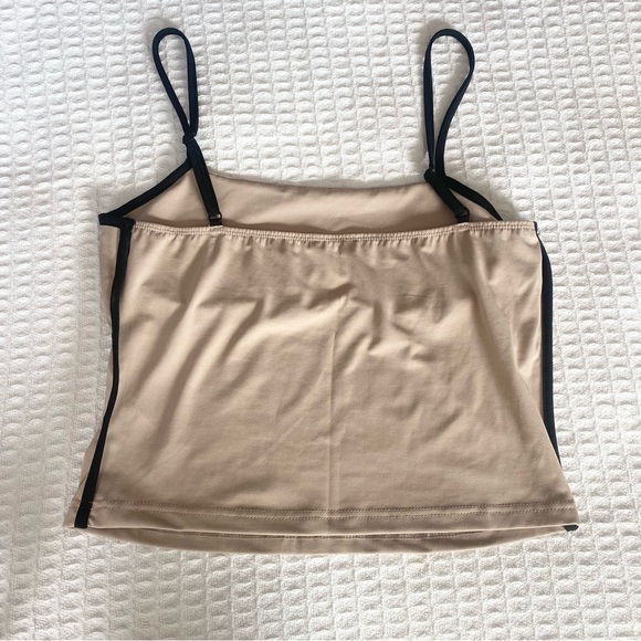 SHEIN tan and black cropped tank size large - Picture 2 of 3